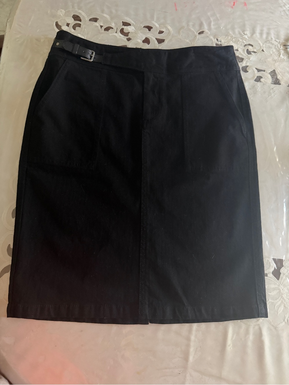 Ralph Lauren Black Pencil Skirt jeans with Buckle Waist